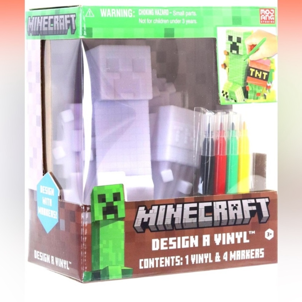 Minecraft Design a Vinyl Toy Set - White
